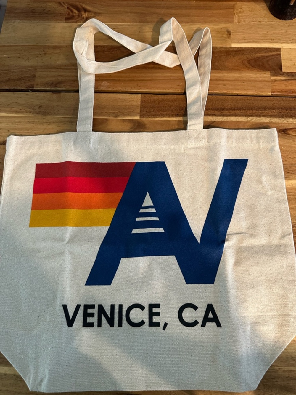 Aviator Nation Venice, CA Canvas Tote with Color Block Accent/ NWT